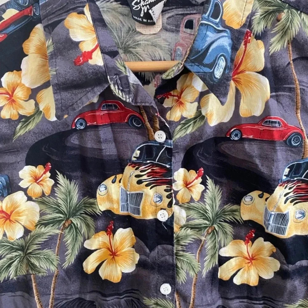 Shannon Marie Hawaiian Hot Rod Shirt button down - Picture 2 of 6